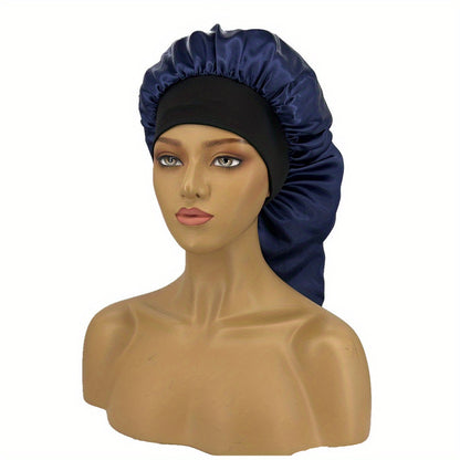 Silky Long Bonnet For Sleeping Solid Color Night Cap For Women Hair Care Tools For Sleeping In Overnight