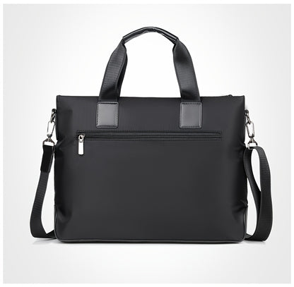 TMOOS Men'S Lightweight Oxford Business Casual Tote Bag - Large Capacity Multi-Compartment, Adjustable Shoulder Strap, Durable & Stylish for Work, Travel, and Everyday Use, Travel Tote Bag, Professional Appearance, Secure Zip