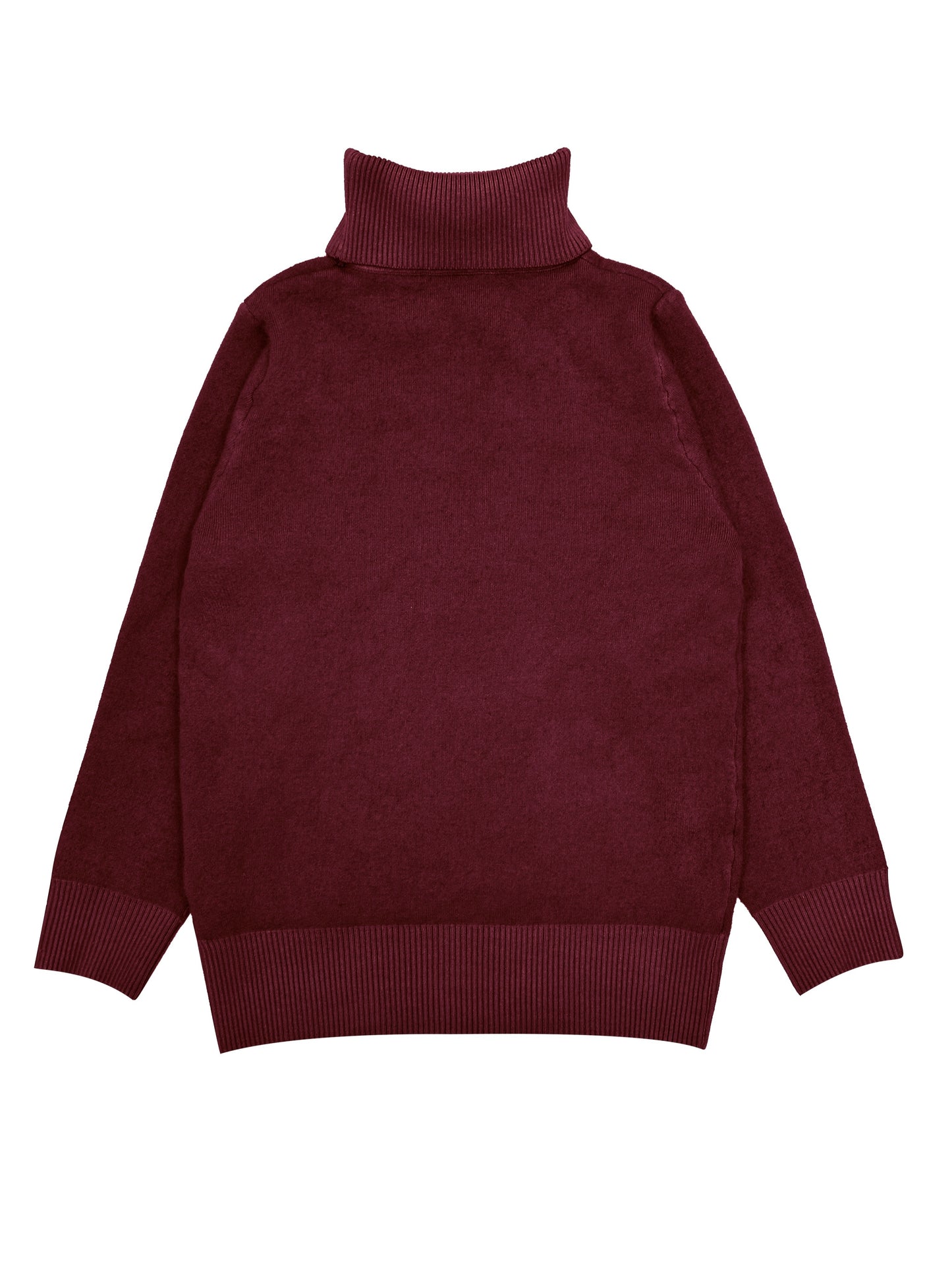 Solid Turtle Neck Pullover Sweater, Casual Long Sleeve Thermal Sweater For Fall & Winter, Women's Clothing