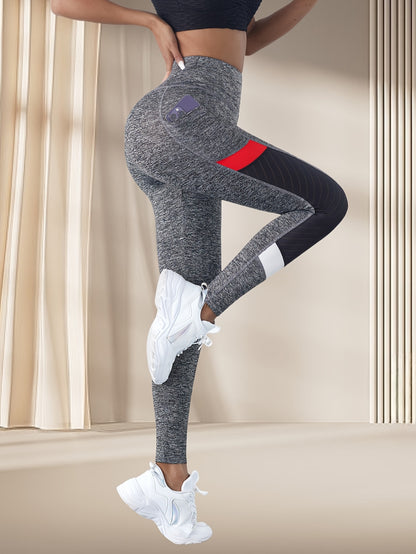 Women'S High-Waisted Yoga Pants - Tummy Control Butt-Lifting Workout Leggings with 4-Way Stretch, Breathable Moisture-Wicking Fabric & Side Pockets for Gym, Running, Outdoor Fitness - All-Season Comfort, Yoga Leggings, Gym Ap