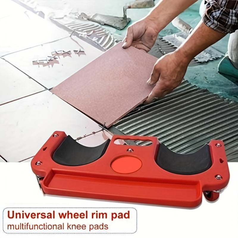 Multi-Functional ABS Rolling Knee Pad Platform with Built-in Tool Tray - Comfortable Kneeling Mat for Technicians, Carpenters, Flooring Installation, and Auto Repair