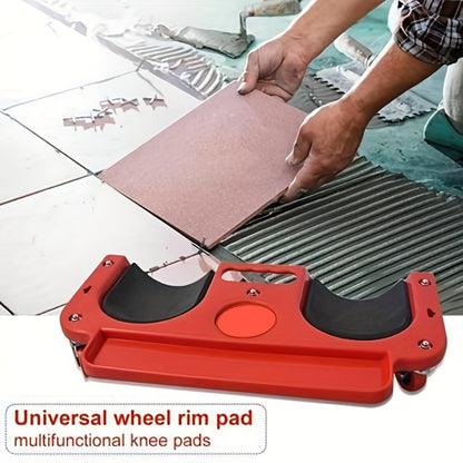 Multi-Functional ABS Rolling Knee Pad Platform with Built-in Tool Tray - Comfortable Kneeling Mat for Technicians, Carpenters, Flooring Installation, and Auto Repair