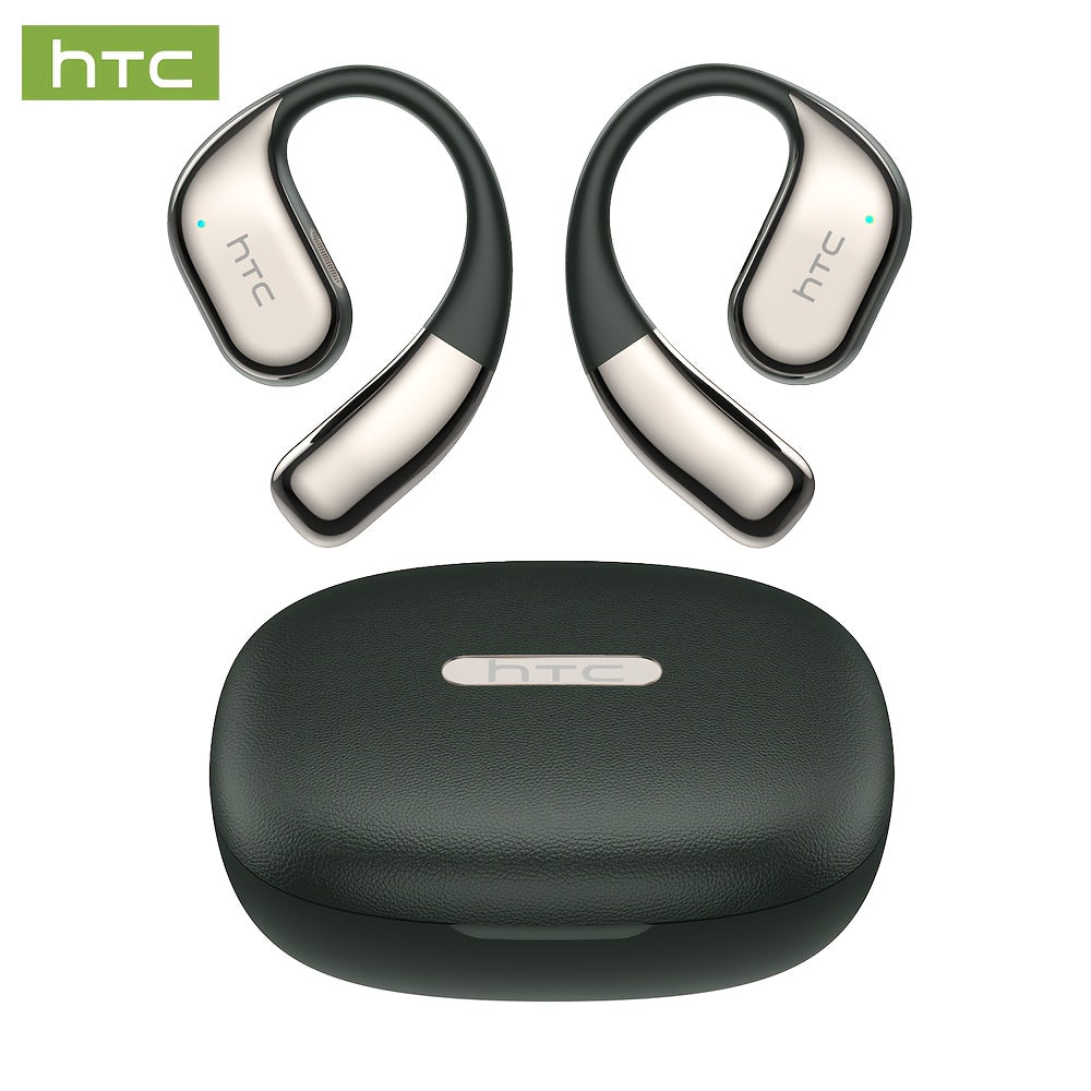 1pc HTC NE39 AI Translator Headset with Real-Time Translation in 131+ Languages, Wireless 6.0, Long-Lasting Battery, Touch Control, Gaming Mode, Compatible with PC/Phone/Tablet - Lightweight AI Translation Earbuds for Travel,