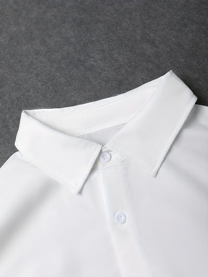 Camisa criativa para homem com estampado gráfico de rosas e letras "BEAUTIFUL", manga curta e lapela, em tecido sem elasticidade, ideal para o verão.