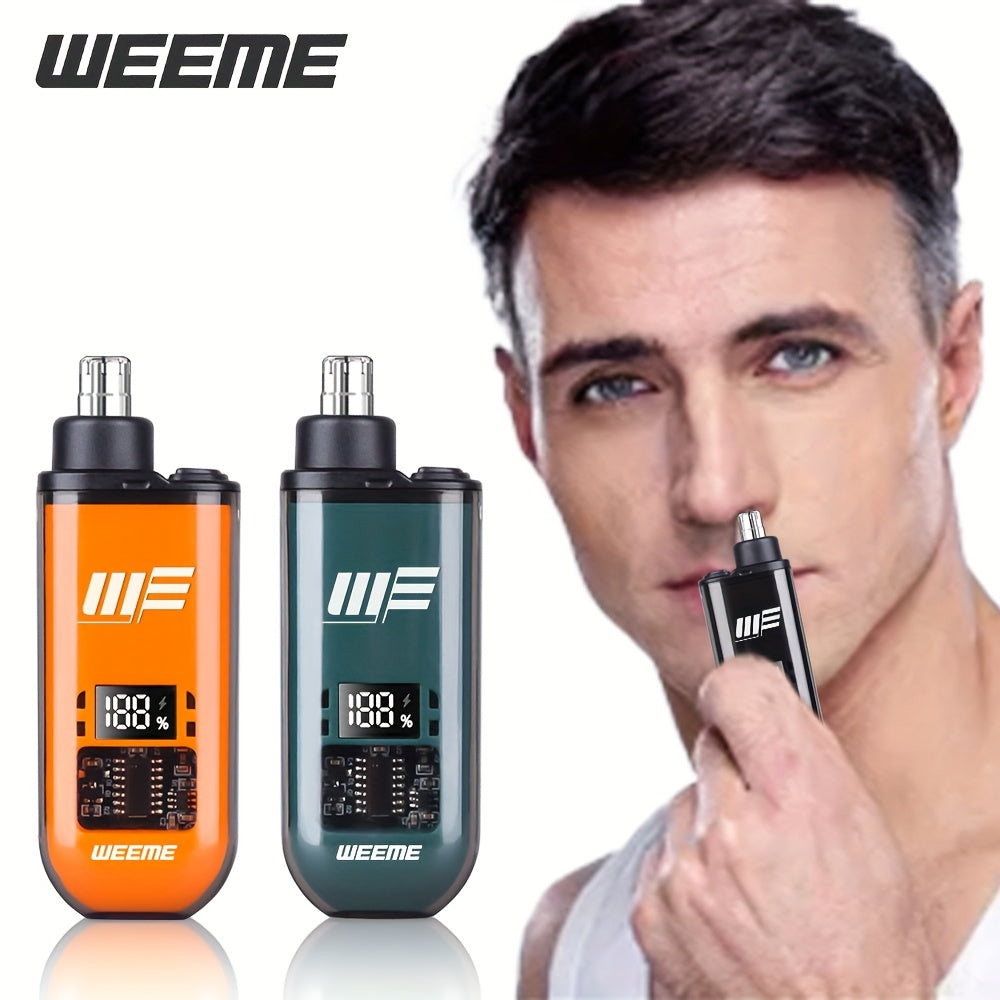 WEEME Men'S USB-Powered Ear & Nose Hair Trimmer with LCD Display, Rechargeable Battery, Ergonomic Design for Precise Trimming, Ideal Gift for Father'S Day, Birthday