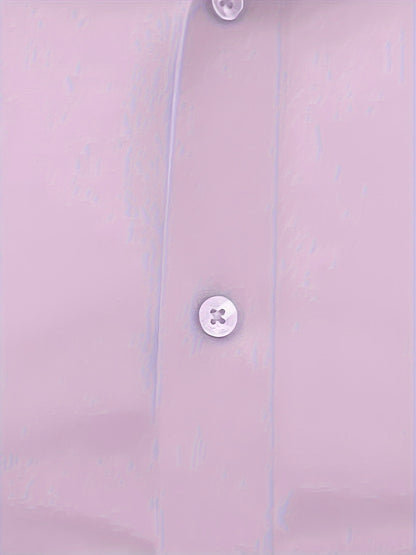 Men'S Slim Fit Long Sleeve Shirt - 55% Cotton, 40% Polyester, 5% Spandex, Solid Color, All-Season, Woven Fabric, Button-Up, Lapel Collar, Casual Weekend Wear, 125g/m²