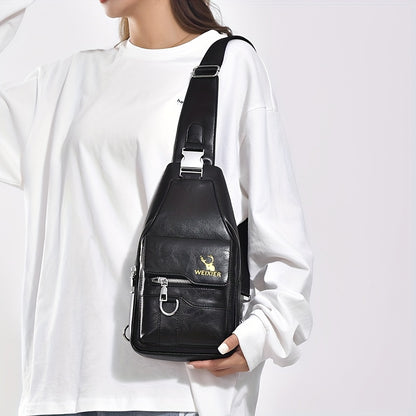 New and Wear-Resistant Men's Crossbody Bag, Handbag, Shoulder Bag, Chest Bag, Made of Wear-Resistant Fabric, with Large Capacity, Convenient to Carry, Suitable for Daily Work, Leisure, and Travel, Available in Multiple Colors