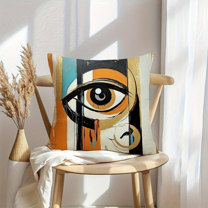 4pcs African Art Throw Pillow Covers Set - Stylish Home Decor with One-Sided Print, Square Polyester Cushion Covers, Modern Sofa Decorative Pillowcases