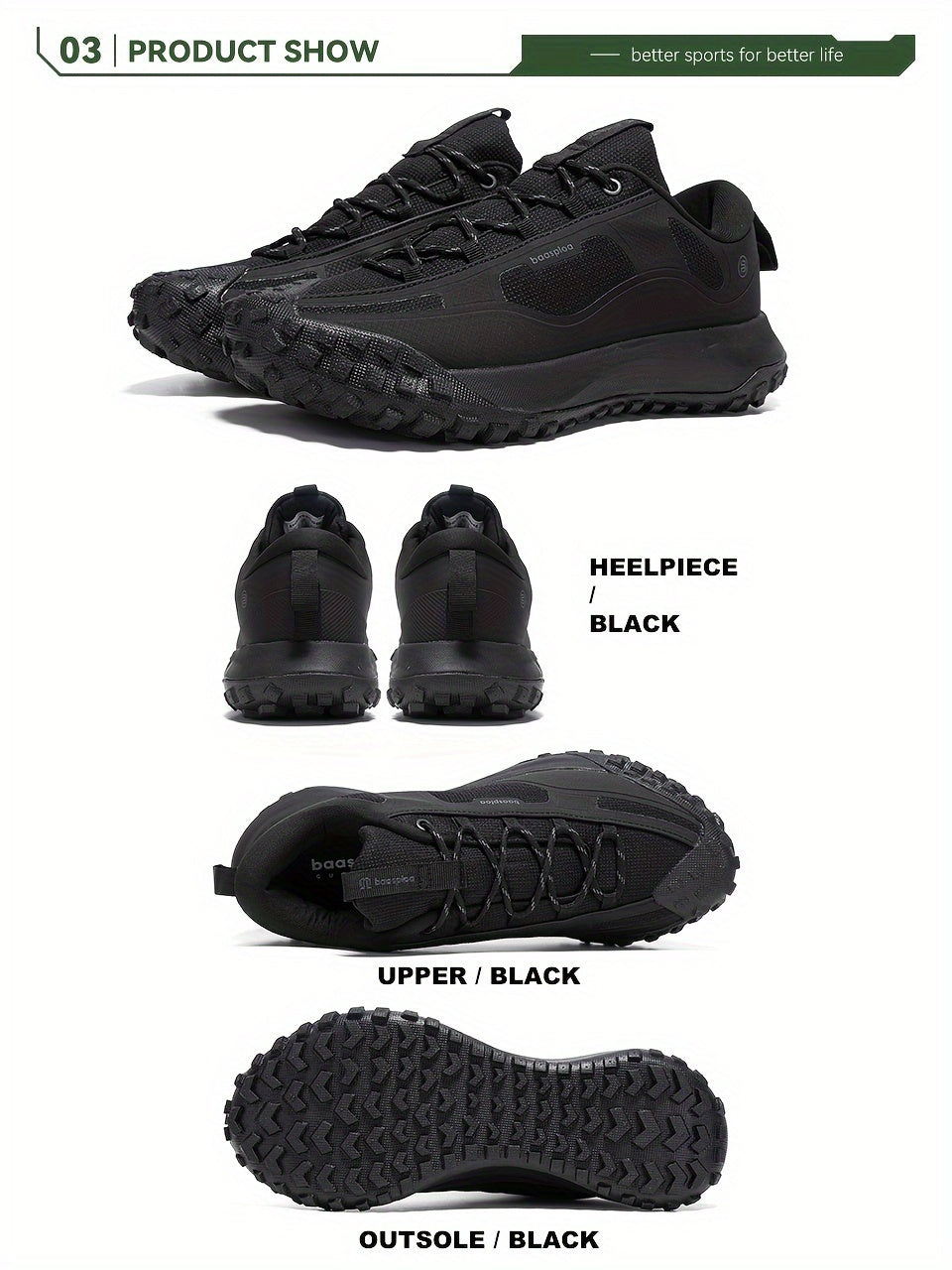 Sapatilhas de caminhada e trail para homem BAASPLOA para todas as estações - Sapatilhas casuais com atacadores, topo em tecido resistente, interior respirável, sola antiderrapante em MD, de cano baixo, ideal para as atividades de lazer diárias.