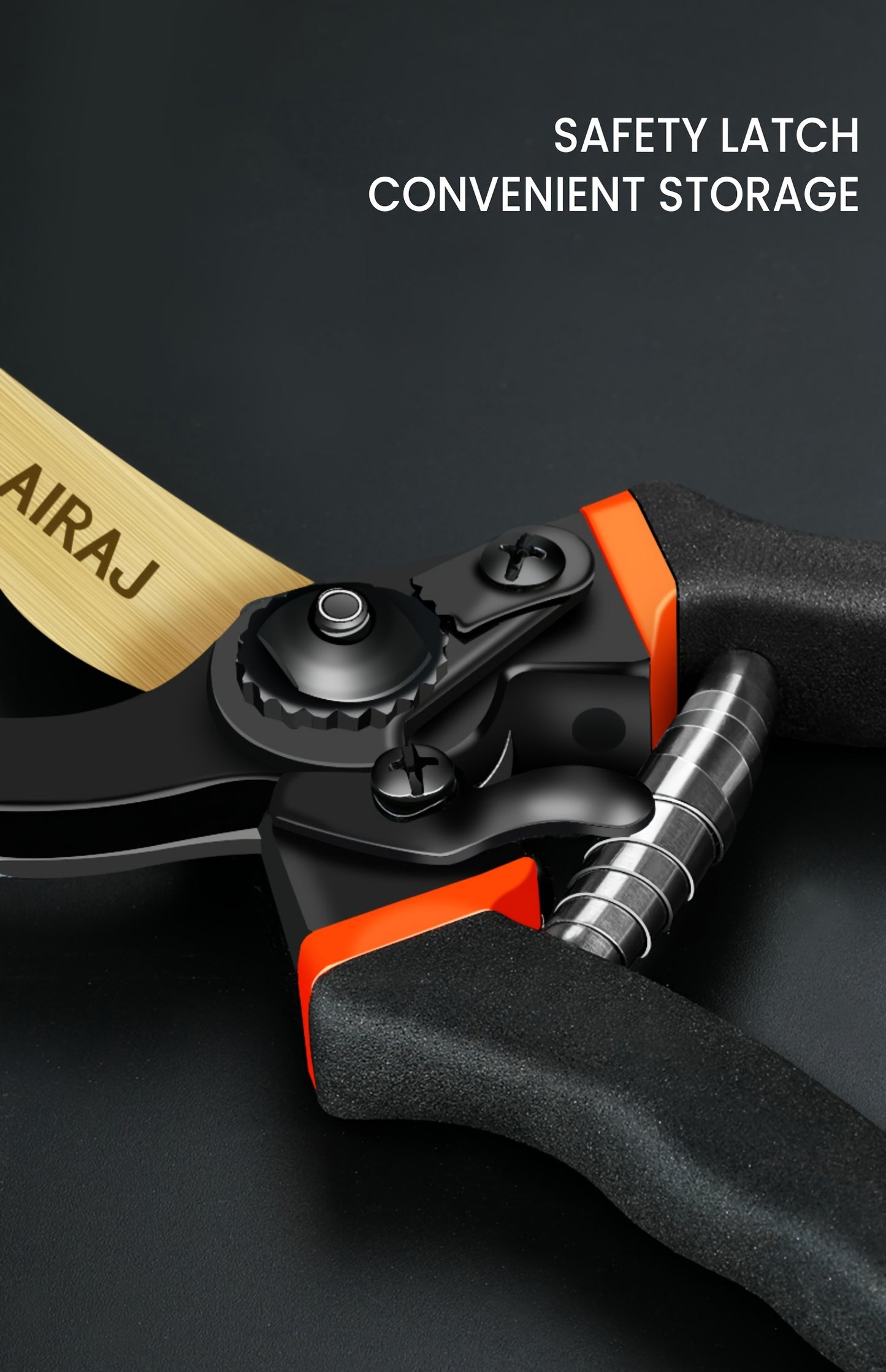 Tesoura de poda manual AIRAJ Heavy Duty - Ultra-afiada e durável, com pega ergonómica antiderrapante para ramos e flores.