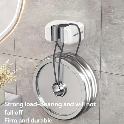 2pcs Wall Mounted Mop and Broom Holder, No-Drill, Wall-Mounted Storage Rack, Bathroom Storage Rack for Kitchen and Bathroom, Multifunctional Tools Storage Clip for Bathroom Kitchen Garden, Cleaning Accessories, Household Gadg