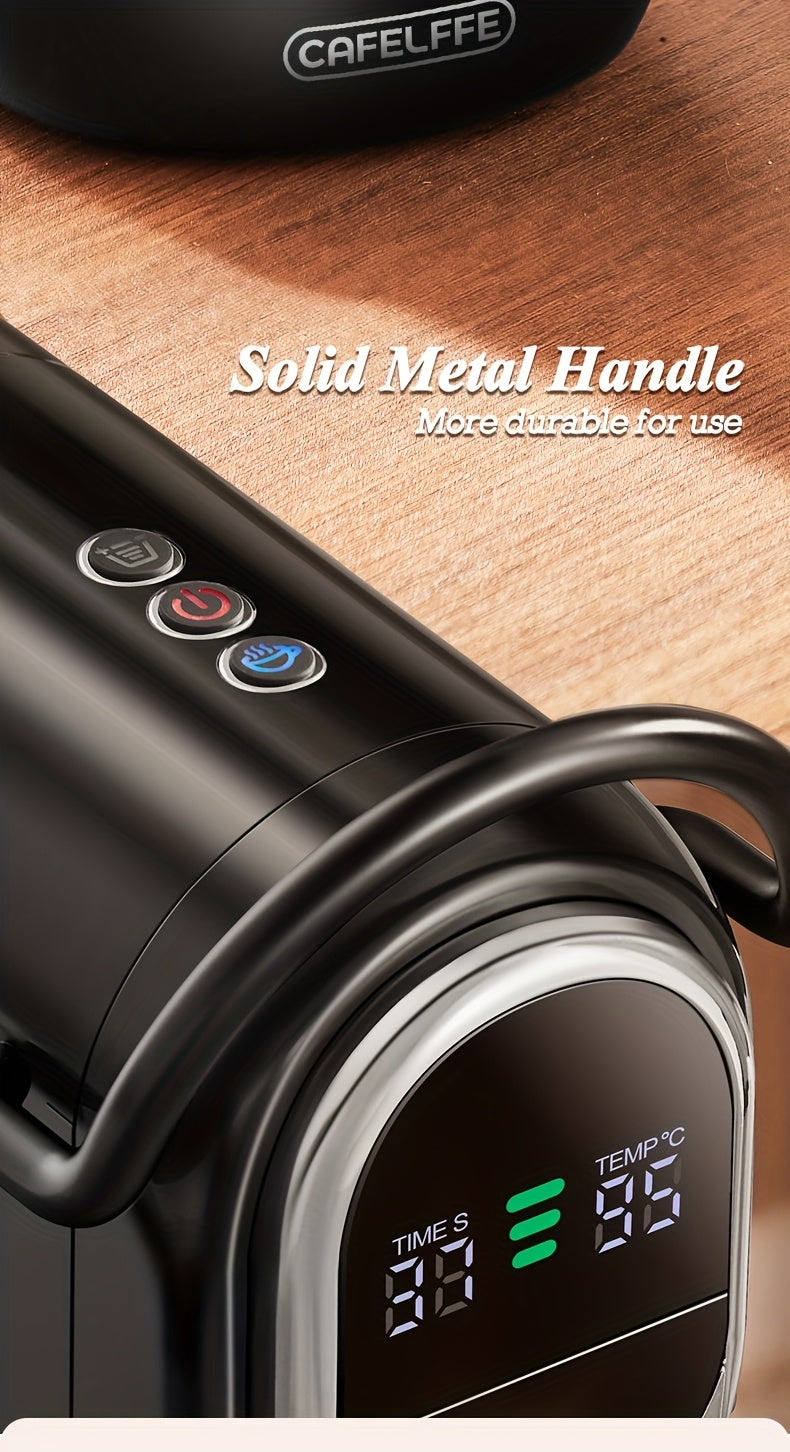 CAFELFFE 4-in-1 Capsule Coffee Machine | 19 Bar Espresso Maker | Smart Temp Control & 7 Preset Brewing Times | Compatible with Nes/DG/ Capsules Ground Coffee/ESEpod | Premium Gift Set for Coffee Lovers & Family, Automatic Esp