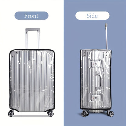 3pcs Luggage Protective Covers, Check-in Shockproof Thick PVC Transparent Dustproof Covers for 50.8cm+60.96cm+71.12cm Suitcases, Waterproof & Durable