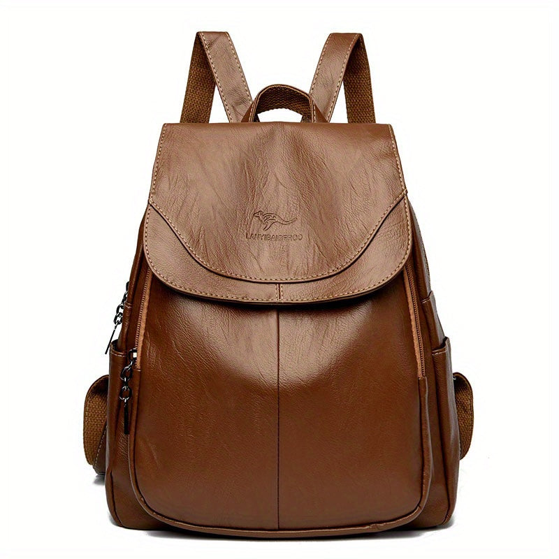 Women's Large Capacity Backpack - Durable Travel Backpack with Multiple Compartments & Adjustable Straps for Commuting, Work, - Available in 7 Colors (Black, Peacock Blue, Brown, Navy, Gray, White, Burgundy), Backpack for Tra