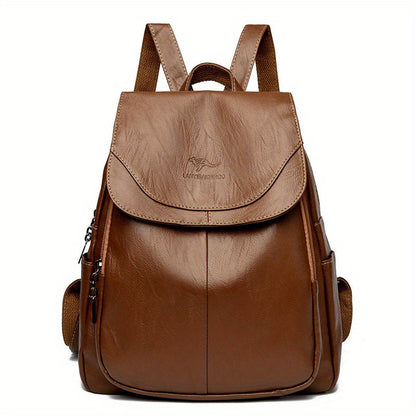 Women's Large Capacity Backpack - Durable Travel Backpack with Multiple Compartments & Adjustable Straps for Commuting, Work, - Available in 7 Colors (Black, Peacock Blue, Brown, Navy, Gray, White, Burgundy), Backpack for Tra