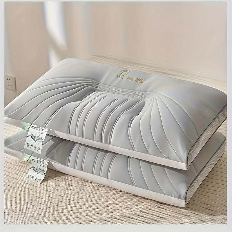 2pcs 3D cooling soft neck pillow, suitable for family living rooms, bedrooms, dormitories, hotels, travel, holiday gifts