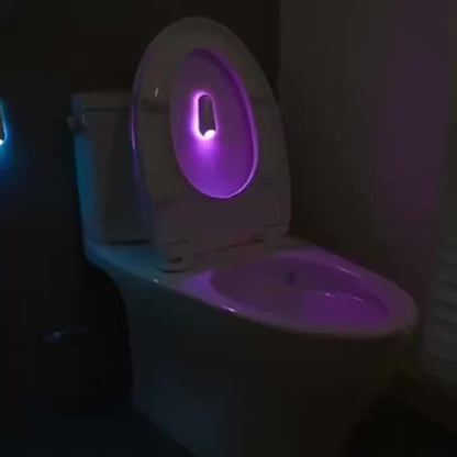 ABS motion-sensing floor edge light (7 colors), toilet light, mushroom-inspired glow & snap-fit setup. Nighttime step-activated lighting for stairs/toilet/bedroom artistic ambiance enhancer and festive present.