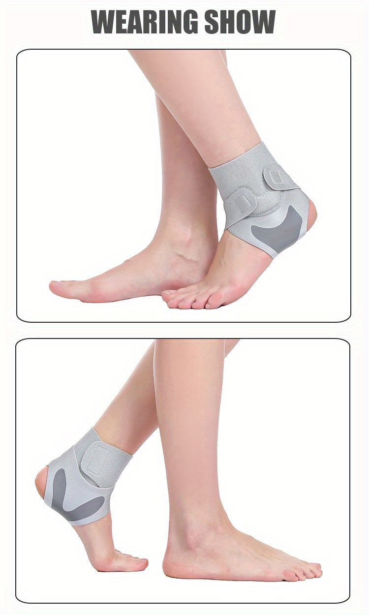 1pc, Breathable Ankle Support with Silicone Gel Pad for Men and Women - Adjustable Compression Brace for Sports, Running, Fitness, and Basketball