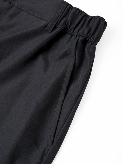5pcs Men'S Fashion Solid Color Shorts, Woven, Simple, Straight Leg, Five-Inch, Versatile, Business Style, Street, Versatile, Beach Vacation, Travel, Outdoor, Casual, Sports, Zipper, Resin, Button, Half, Elastic, Belt, Casual