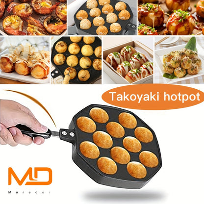 1pc Non-Stick Takoyaki Frying Pan Perfect For Home And Restaurant Use, Ideal For Making Octopus Balls, Shrimp Molds, And Other Snacks, Kitchen Must-Have