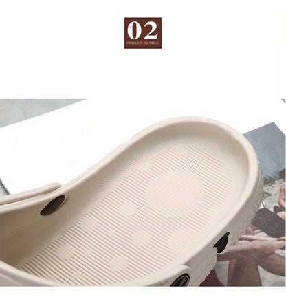 Unisex Clogs, Garden Shoes, Lightweight Non Slip Slides Slippers, Casual Hollow Out Beach Sandals, adult's footwear