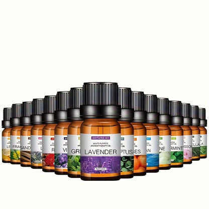 Essential Oils, 10ml Each, Assorted Scents For Home Fragrance, Includes Lavender, Peppermint, Lemon & More, Perfect For Diffusers, Candle Making