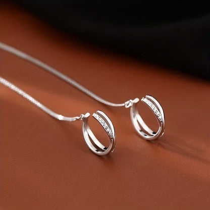 Brincos de pressão com zircónias brilhantes, estilo sexy, em cobre, joia requintada para presente feminino, perfeitos para uso diário e casual.