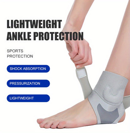1pc, Breathable Ankle Support with Silicone Gel Pad for Men and Women - Adjustable Compression Brace for Sports, Running, Fitness, and Basketball