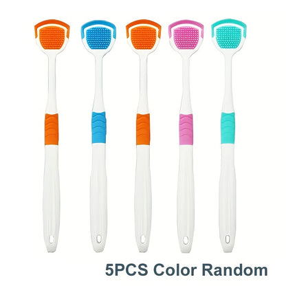 1pc Tongue Scraper, Tongue Coating Scraper, Reduce Bad Breath For Oral Care, Silicone Tongue Cleaners, Silicone Tongue Cleaning Tools For Adults