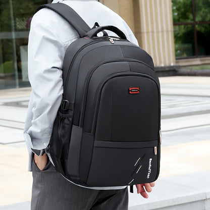 Large Capacity Travel Backpack with 43.18cm Laptop Compartment - Heavy-Duty High Quality, Adjustable Padded Straps & Zipper Closure, Durable Nylon Backpack For Men & Women, Business, Camping, Hiking, Backpack For Travel, Busi