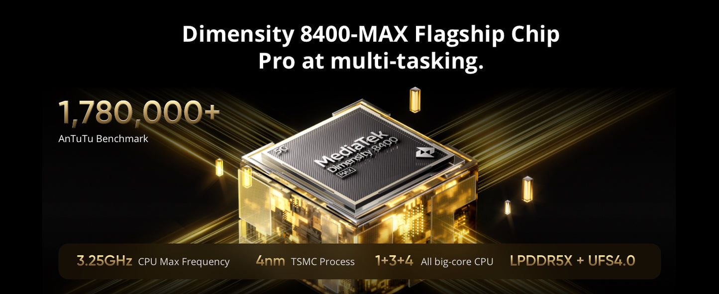 Global Version realme GT 7T 5G AI Smartphone 12+512GB Mediatek Dimensity 8400 Max 6.8" AMOLED Display 7000 mAh Battery 120W Charging