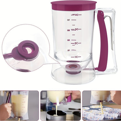 Dispensador Dobrável de Massa para Panquecas, Cupcakes e Bolos