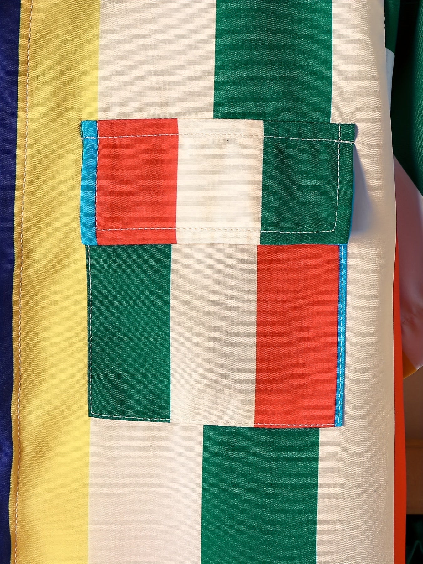 2pcs Boys Teen Casual Striped Short Sleeve Shirt & Pocket Side Shorts Set Clothes For Summer