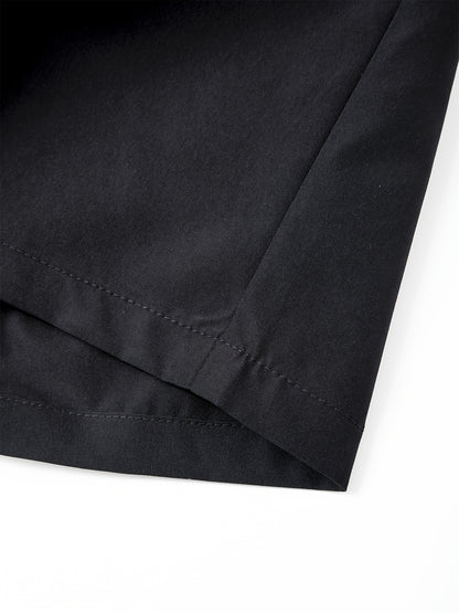5pcs Men'S Fashion Solid Color Shorts, Woven, Simple, Straight Leg, Five-Inch, Versatile, Business Style, Street, Versatile, Beach Vacation, Travel, Outdoor, Casual, Sports, Zipper, Resin, Button, Half, Elastic, Belt, Casual
