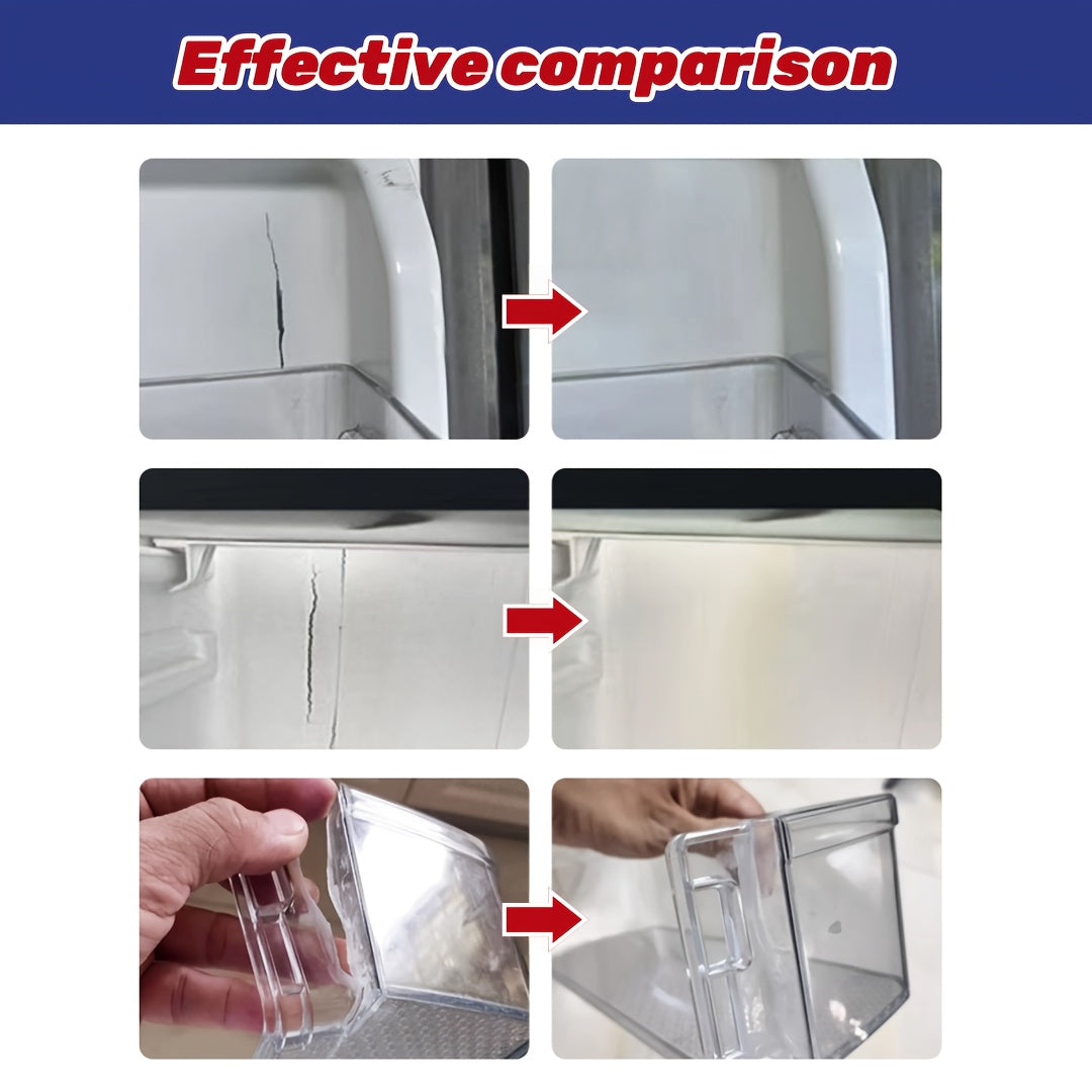 Doeyvose Clear Epoxy Adhesive Glue - Waterproof Strong Bonding, Transparent Waterproofing Sealant for Refrigerator Drawers, Doors, Floors, Walls, Roofs, Tiles - Heavy-Duty Epoxy Resin-like Formula (25ml/0.88oz) - Multi-Surfac