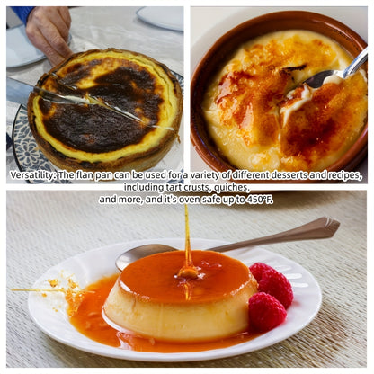 1.5QT Stainless Steel Flan Mold with Lid & Handle - Portable Round Baking Pan for Chocolate, Cupcakes, Pudding | Kitchen Essential