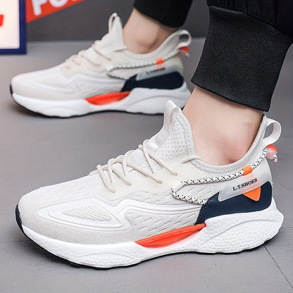 Ténis de corrida para homem plus size moderno em malha respirável com boa absorção de impacto, confortável, antiderrapante, com sola macia e durável para atividades ao ar livre.