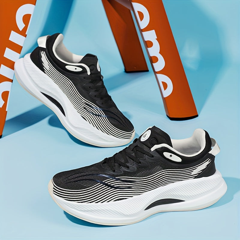 Ténis de corrida versáteis para homem e mulher - Ténis elegantes de cano baixo com fecho de cordões, topo em tecido leve e respirável, sola de borracha para treinos ao ar livre e no ginásio, ideais para corrida matinal e noturna e exercício no parque.