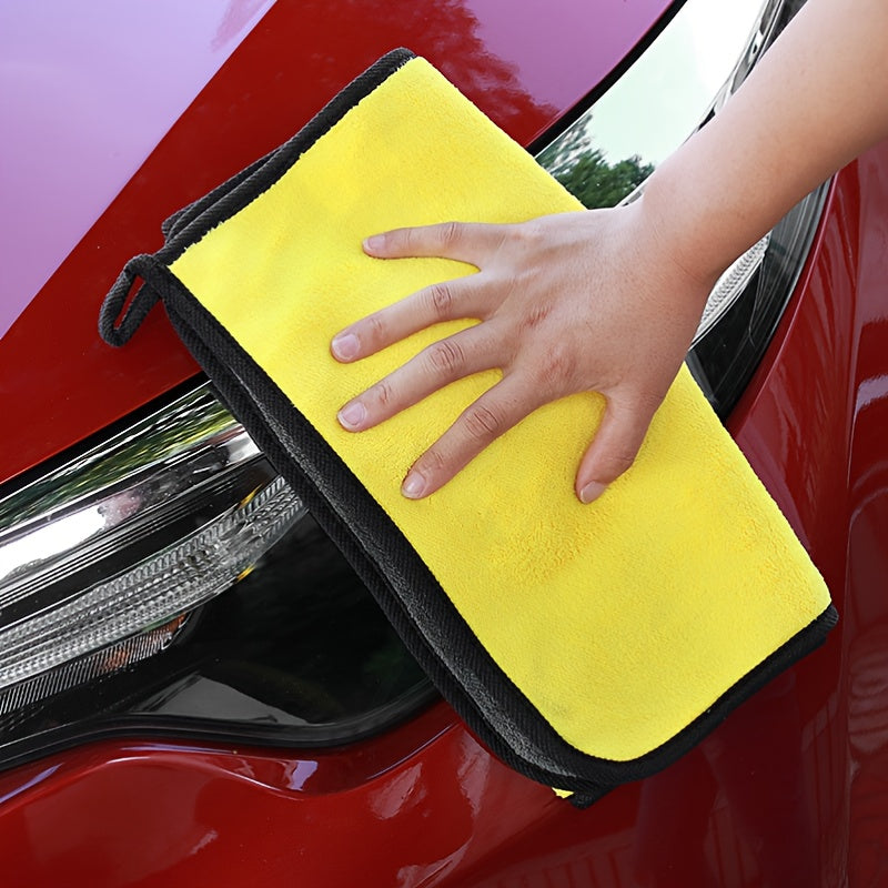 High-density Car Wash Towel, Coral Fleece Double-sided Thickened Car Towel, Absorbent Glass Cleaning Towel, Multi-functional Towel