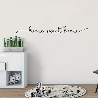 1pc Exquisite Home Sweet Home Phrase Wall Sticker, Art Decal For House Decoration, Wall Decals For Bedroom Decor, Vinyl Mural Wallpaper