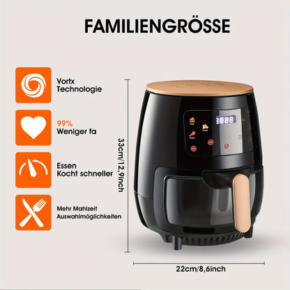 Air Fryer 6.5L 9L 10.5L Oilless 1800W Large Capacity Oven Air Fryers Healthy Cooker With 10 Preset, Visual Cooking Window, Non-Stick Basket, Dishwasher Safe