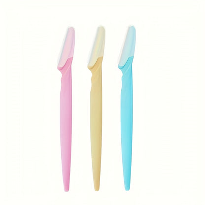 3-24pcs Eyebrow Razor Shaper Set, Facial Hair Remover Trimmer Grooming Kit for Women And Men, Stainless Steel, Non-Electric, No Battery Needed, with Various Colors for Versatility