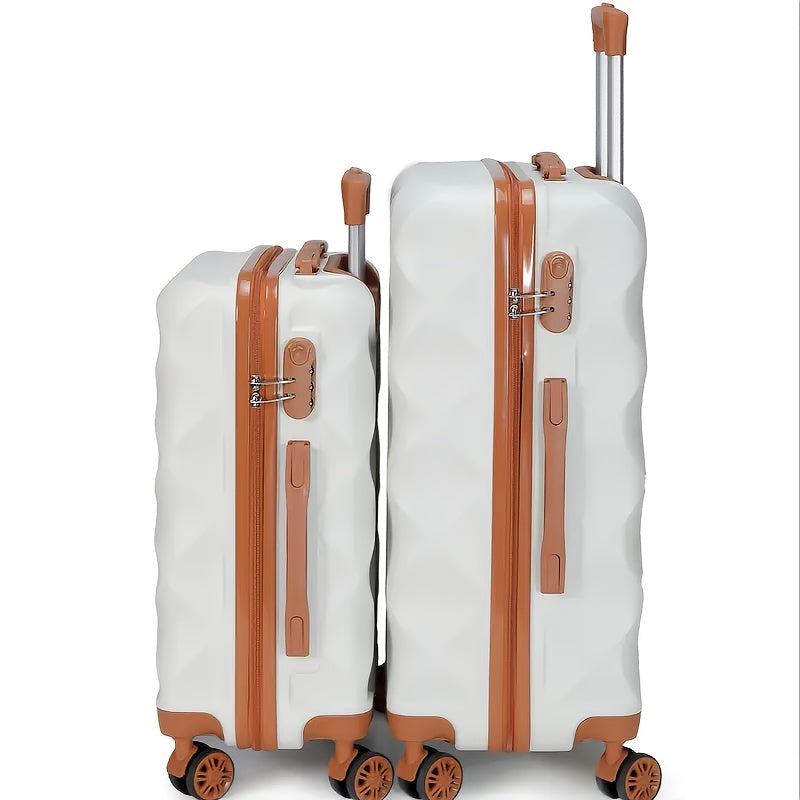 Conjunto de 4 malas de viagem de 20+24 polegadas, malas rígidas em ABS com rodas giratórias, conjunto de malas de viagem leves para senhora e homem com cadeado, inclui (20+24) + bolsa de ginástica de viagem, conjunto de malas, mala de viagem, malas