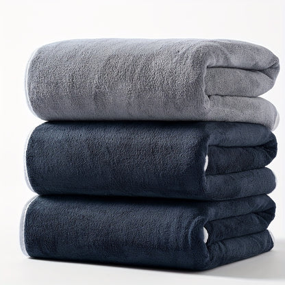 3pcs Microfiber Bath Towels, 300 GSM Super Absorbent And Quick-drying Bath Towel 70.0 X 140.0cm, Multipurpose Bath Towels For Spa, Yoga, Fitness, Bathroom