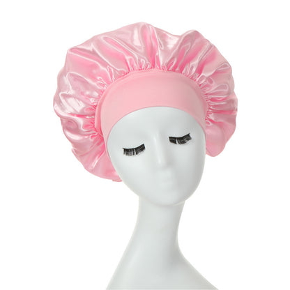 Sleep Bonnet, Soft Silk Bonnet With Elastic Band For Curly Hair, Satin Bonnet For Women Sleep Hair Care, Breathable Silk, Seven Colors Available 1piece Luxury Shower Cap For Women
