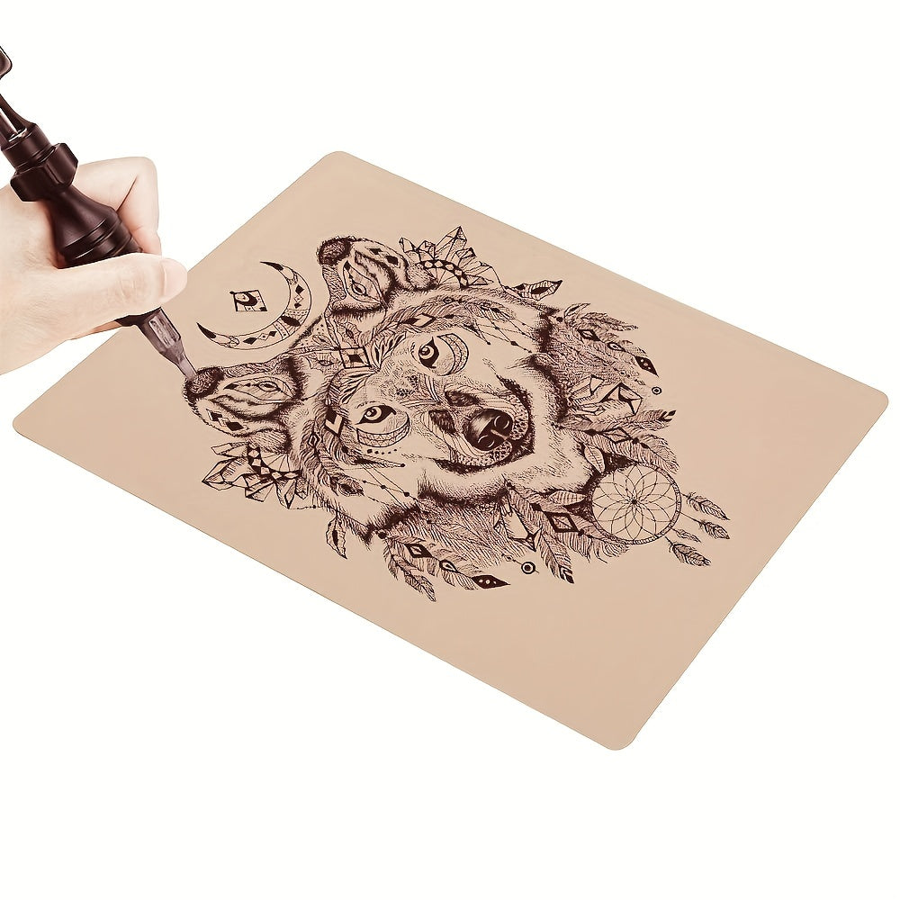 Kit com 5 peças de pele sintética para a prática de tatuagens, dupla face, ideal para microblading, tatuagem de sobrancelhas e lábios. Materiais de tatuagem para iniciantes e artistas experientes.