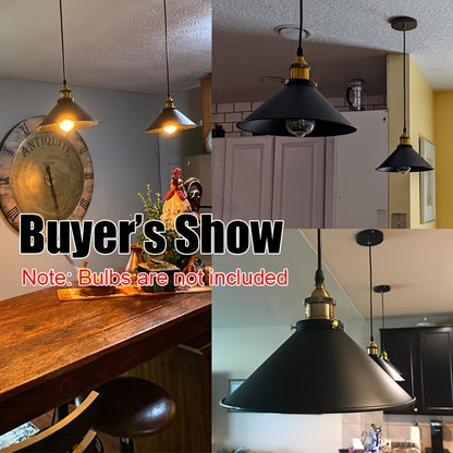 1/2pcs Industrial Pendant Light E27 Base Vintage Retro Pendant Light Fixtures Home Kitchen Lighting Bar Lights Hanging
