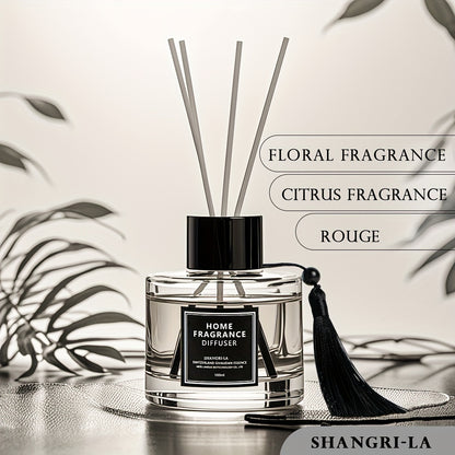 Luxury Hotel Series Reed Diffuser Set - 100ml Large Capacity, Long-Lasting Scent (5-7 Weeks) for Living Room and Bedroom - Spice Fragrance, Swiss Raffinerie Ingredients, Glass and Rattan, Cylinder Shape, Under 1L - Ideal for