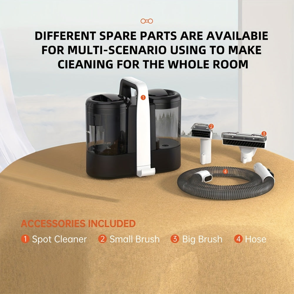 GOXAEEEE Handheld Carpet Cleaner 600W Handheld 15Kpa Corded Spot Clean Machine Wet Fabric Sofa Cleaning Pet Portable Car Multi-functional Suction And Suction Integrated Household Fabric Sofa Cleaning Machine