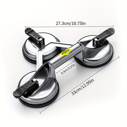 ZHENGQI Heavy Duty Vacuum Suction Cup Pad - Ergonomic Rubber Handle for Granite, Tile, Glass & More - Rust-Resistant, Strong Load-Bearing Capacity, Ideal for Home & Outdoor Use, Construction Suction Pad|Ergonomic Grip|Sleek S